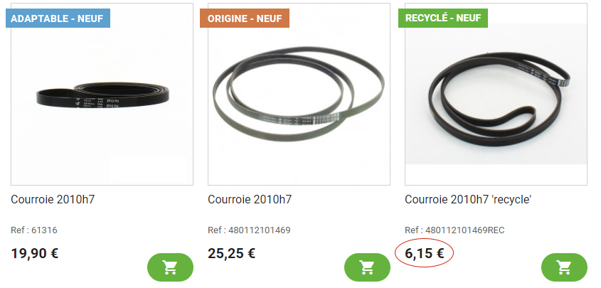 Comparaison prix de pièces