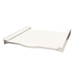 Photo du Kit superposition avec tiroir pour Lave linge et Seche linge de la marque Home Equipement. Le plateau est fermé