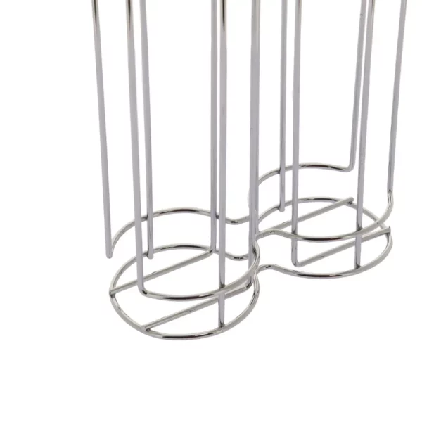 La photo nous montre le bas de la tour de rangement pour dosettes de la marque Home Equipement, en vue zoomée