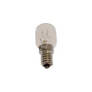 Cette photo montre l'ampoule E14 T25 de 15W pour réfrigérateur / congélateur en vue de face dans son ensemble - Référence A95148/1