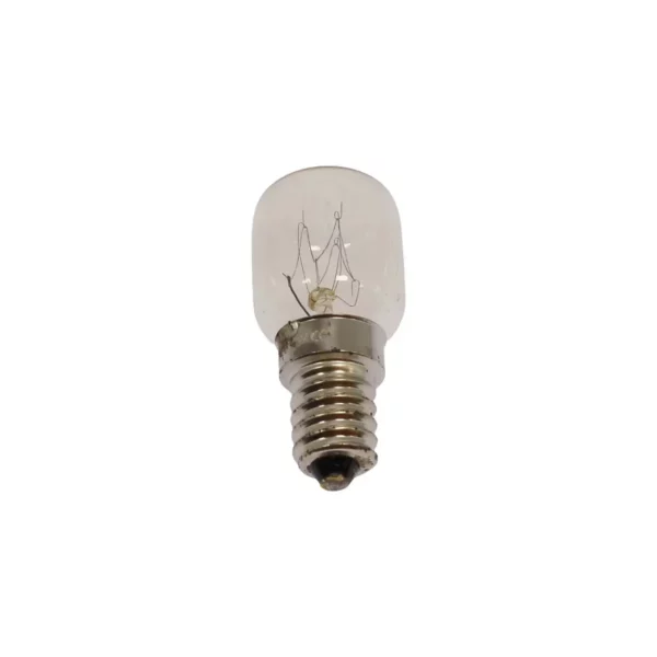 Cette photo montre l'ampoule E14 T25 de 15W pour réfrigérateur / congélateur en vue de face dans son ensemble - Référence A95148/1