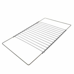Cette photo montre la grille extensible 39 à 60 cm pour four de la marque Home Equipement, en vue de 3/4 face et allongée à son maximum