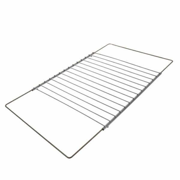 Cette photo montre la grille extensible 39 à 60 cm pour four de la marque Home Equipement, en vue de 3/4 face et allongée à son maximum