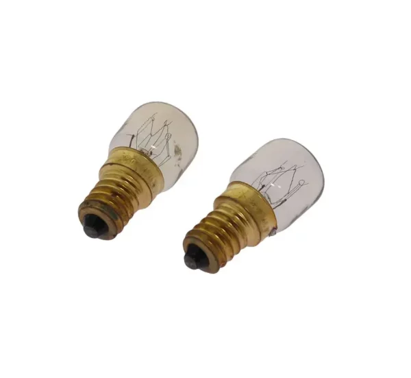 Cette photo montre les deux ampoules E14 de15W pour four - Référence A90946