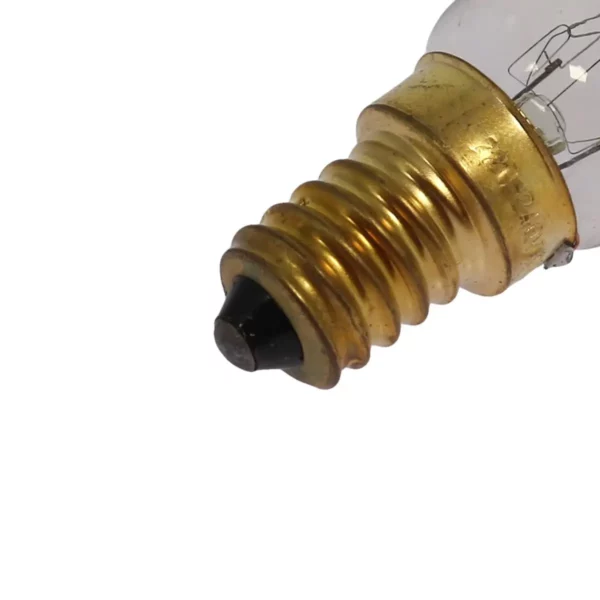 Cette photo montre de manière agrandie la douille de l'ampoule E14 de15W de la marque Home Equipement pour four - Référence A90946