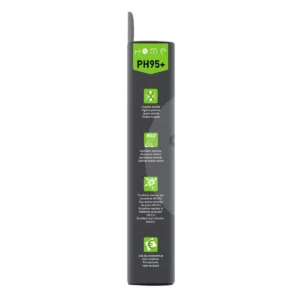 Lot de sacs aspirateur HEPH95+ avec système de filtration multicouche et fermeture hygiénique pour éviter le rejet de poussière. La photo montre le côté gauche de la boîte.