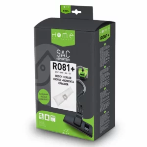 Lot de sacs aspirateur HERO81+ avec système de filtration multicouche et fermeture hygiénique pour éviter le rejet de poussière.