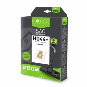 Lot de sacs aspirateur HEHO44+ avec système de filtration multicouche et fermeture hygiénique pour éviter le rejet de poussière.
