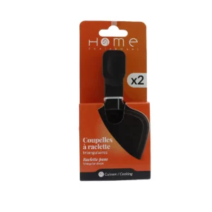 Cette photo nous présente le packaging des coupelles à raclettes triangulaires de la marque Home Equipement.