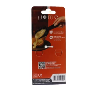 Cette photo nous présente le packaging des coupelles à raclettes carrées de la marque Home Equipement. La photo montre le verso